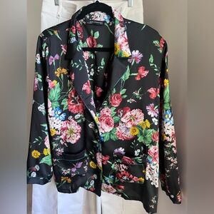 Zara Black Floral Women's Top